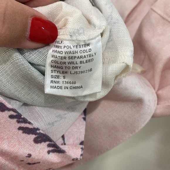 House of Maguie Tropical Mode Palm Print Utility Pockets Flared TrousersJumpsuit - Picture 16 of 17